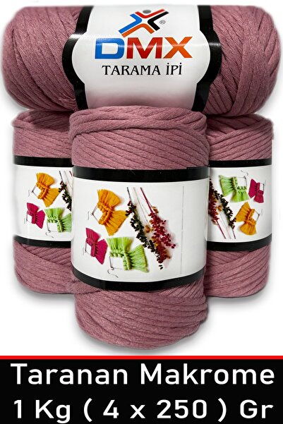 Diva İplik Sfoară de macrame Taranan de lux de 4 mm - Ață simplă - 1004 Somon...