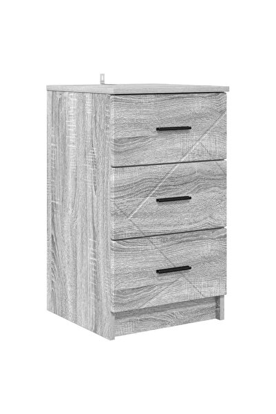 vidaxl Dulap de noapte sonoma gri 38 x 38 x 66 cm Lemn compozit
