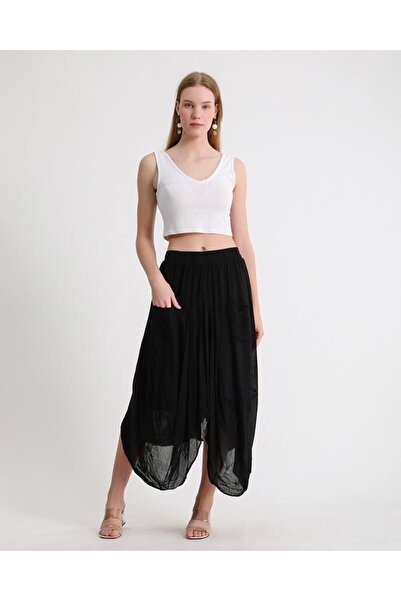 JUSTA Women's Cotton Fabric Shalwar Skirt with Double Pockets, Thin Lining, D...