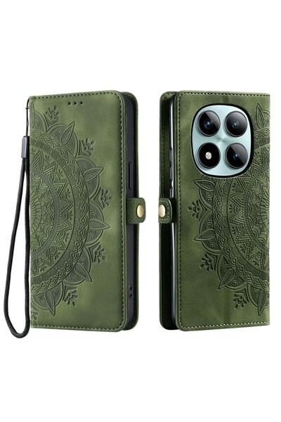 sscase Mandala Flower Θήκη Πορτοφόλι Blackish Green (Xiaomi Redmi Note 15 Pro...