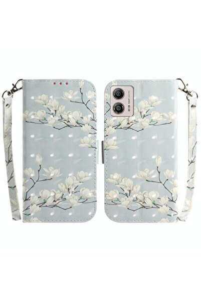 sscase 3D Painting Pattern Θήκη Πορτοφόλι Magnolia (Motorola Moto G53 5G)