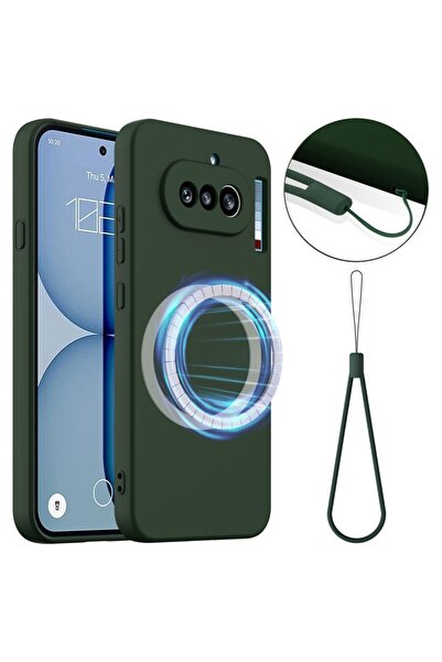 sscase MagSafe Solid Color Θήκη Σιλικόνης Dark Green (Nothing Phone (4a))