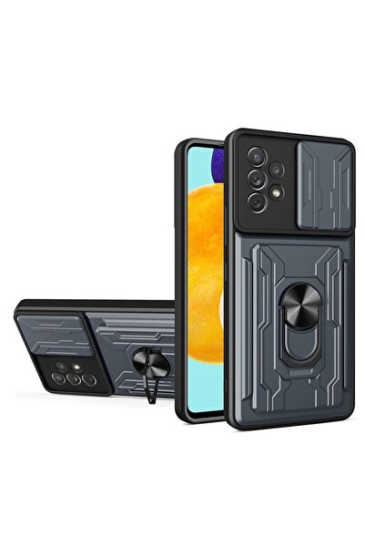 sscase Sliding Camshield Card Phone + Δαχτυλίδι + Κάλυμμα Κάμερας Grey (Samsu...