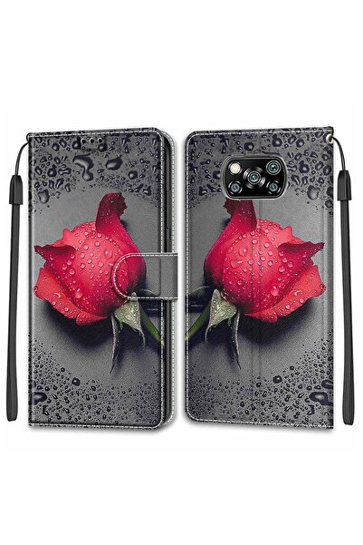 sscase Water and Roses Θήκη Πορτοφόλι Black Water Rose (Xiaomi Poco X3 NFC/X3...