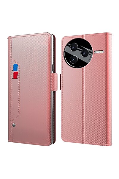 sscase Mirror Function Θήκη Πορτοφόλι Rose Gold (Xiaomi Poco F7 Pro 5G)