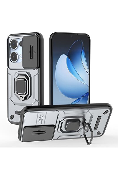 sscase Sliding Camshield Σκληρή Θήκη με Δαχτυλίδι Grey (Oppo Reno13 5G)