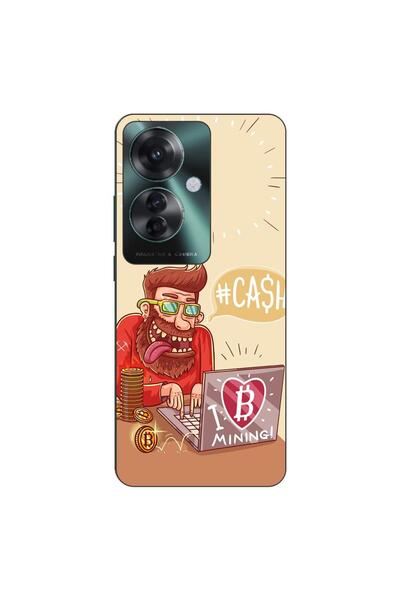 OEM Husa compatibila cu Oppo Reno11 F 5G Silicon Gel Tpu Model BTC Mining