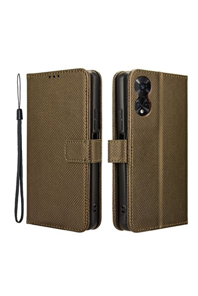 sscase Diamond Texture Θήκη Πορτοφόλι Brown (TCL 50 5G)