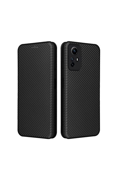sscase Carbon Fiber Θήκη Βιβλίο Black (Xiaomi Redmi Note 12S 4G)