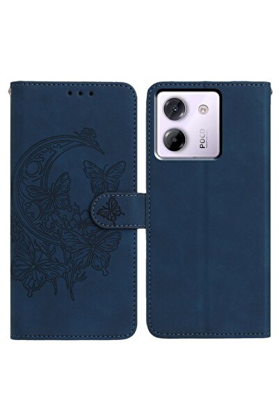 sscase Butterflies Θήκη Πορτοφόλι Blue (Xiaomi Poco M7 Pro 5G)