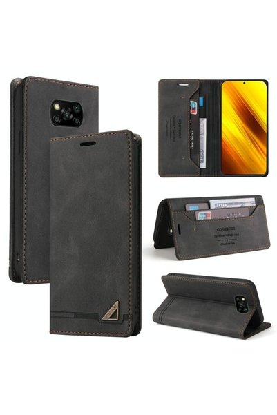 sscase Skin Feel Θήκη Βιβλίο Black (Xiaomi Poco X3 NFC/X3 Pro)