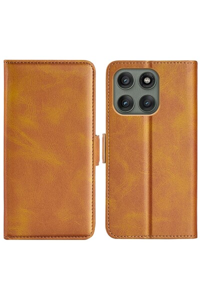 sscase Double Buckle Θήκη Πορτοφόλι Light Brown (Motorola Edge 60 Pro 5G)