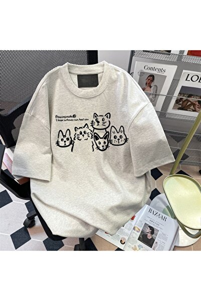 bellanova Unisex Oversize T-shirt με στάμπα Streetwear Άνετη εφαρμογή Daily P...
