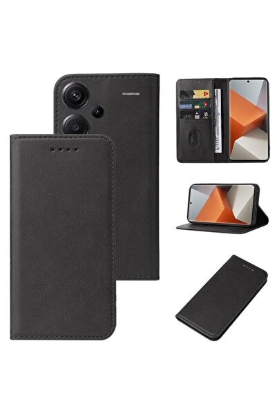 sscase Closure Magnetic Leather Θήκη Πορτοφόλι Black (Xiaomi Redmi Note 13 Pr...