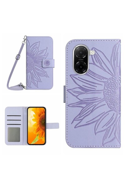 sscase Sun Flower Θήκη Πορτοφόλι Purple (Xiaomi Redmi A5 4G/Poco C71 4G)