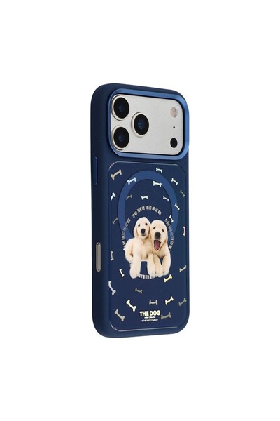 sscase THE DOG Pattern Σκληρή Θήκη με Τζάμι Dark Blue (Apple iPhone 17 Pro Max)