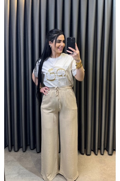 Nisam Elastic Tensel Palazzo Trousers