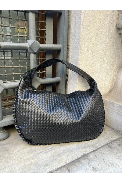 mıchael polo Knitted Detailed Casual Women's Handbag and Shoulder Bag
