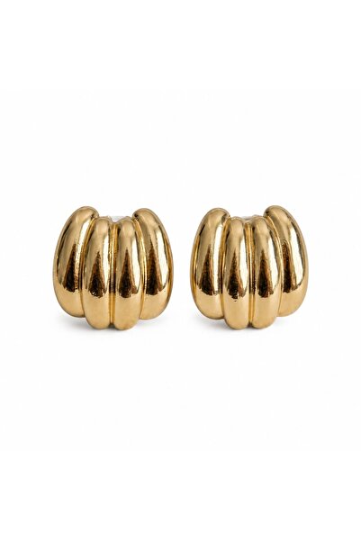 LEROSY CO. Special Series Curved Gold Earrings