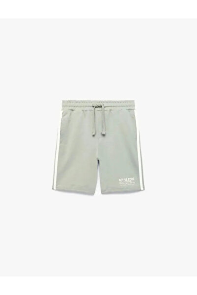 Koton Beli Lace-Up Pocketed Cotton Shorts