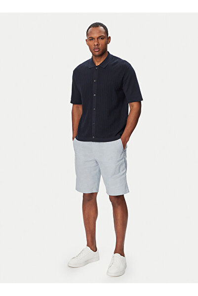 BOSS Mavi Erkek Regular Fit Melanj Şort Chino_Tapered_DS_3S_50560372