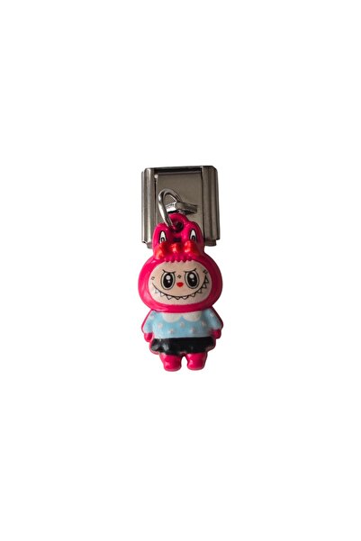 Sibelya Aksesuar Cute Doll Italian Charm with Red Character Figure Steel Char...