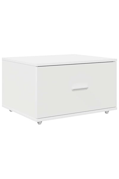 vidaxl Dulap cu sertare cu roata Alb 55 x 45 x 31 cm
