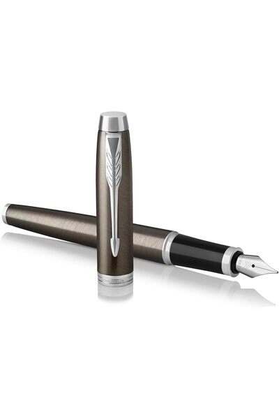 Parker IM Fountain Pen | Dark Espresso | Medium Nib with Blue Ink Refill | Gi...
