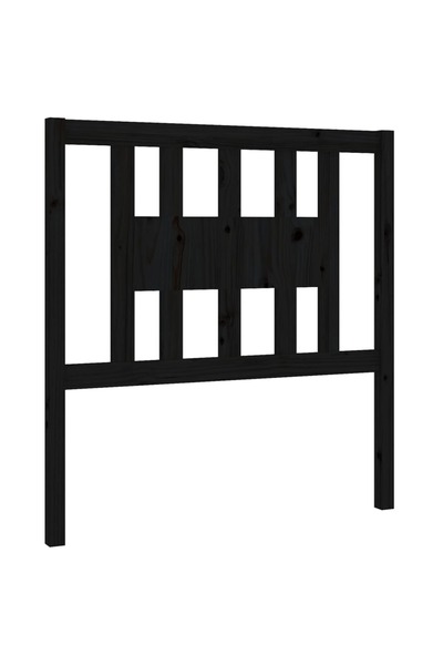 vidaxl Tăblie de pat, negru, 96x4x100 cm, lemn masiv de pin