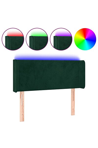 vidaxl LED headboard, dark green, 103x16x78/88 cm, Velvet