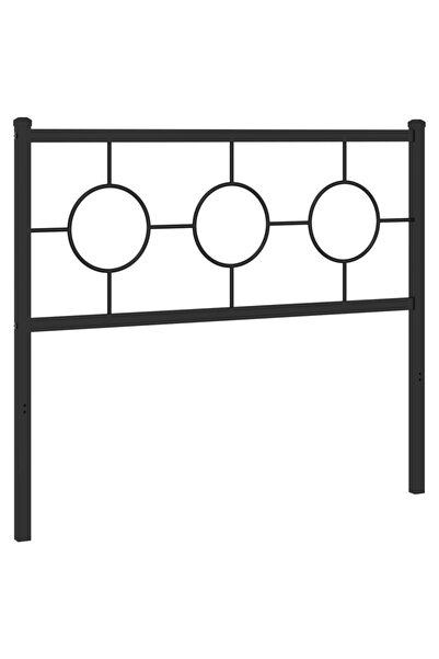 vidaxl Metal replacement headboard, black, 100 cm