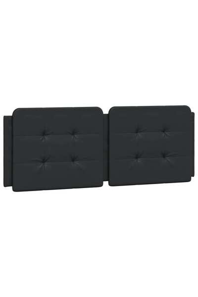 vidaxl Headboard Pillow , Zadar, black, 120 cm, artificial Leather