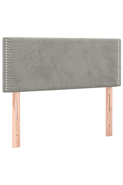 vidaxl Tăblie de pat, gri deschis, 90x5x78/88 cm, catifea