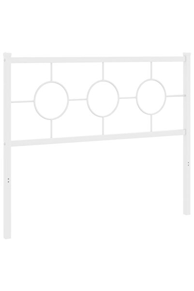vidaxl Metal replacement headboard, white, 107 cm