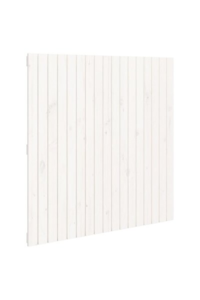 vidaxl Tăblie de pat pentru perete, alb, 95,5x3x90 cm, lemn masiv pin