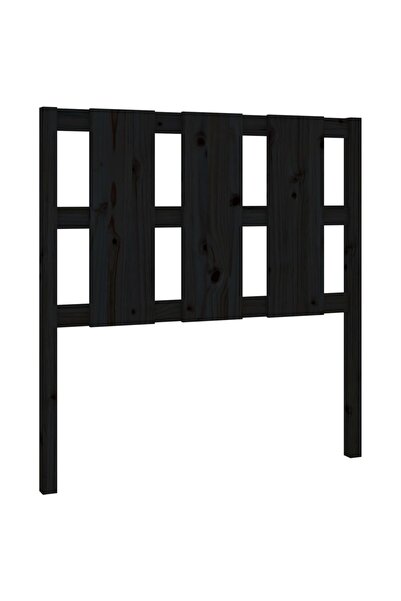 vidaxl Tăblie de pat, negru, 95,5x4x100 cm, lemn masiv de pin