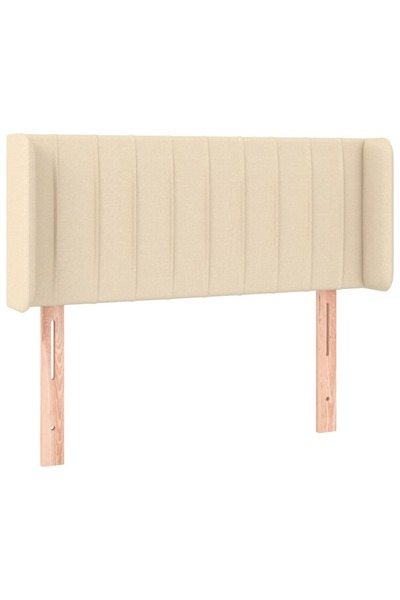 vidaxl Headboard with wings cream 83x16x78/88 cm textile