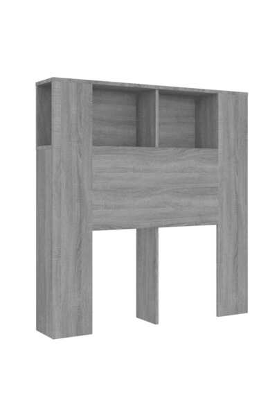 vidaxl Headboard cabinet, sonoma grey, 100x18.5x102.5 cm