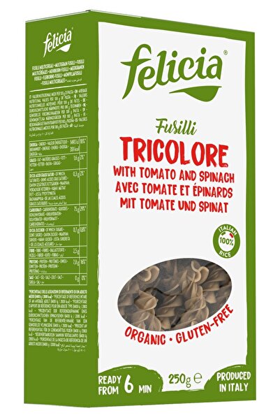 Felicia Organic tricolor fusilli made from rice flour, 250g