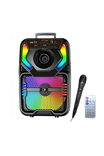 TodayShop Boxă portabilă wireless Bluetooth, difuzor de 8 inch, lumini RGB, m...