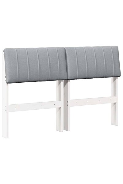 vidaxl Tăblie tapițată Gri deschis 120 cm Lemn de pin masiv