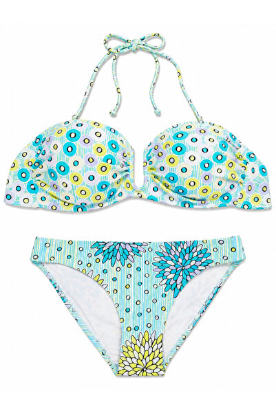 Nobrand Retro Aqua Bloom 2-piece swimsuit – Premium bikini with Printed