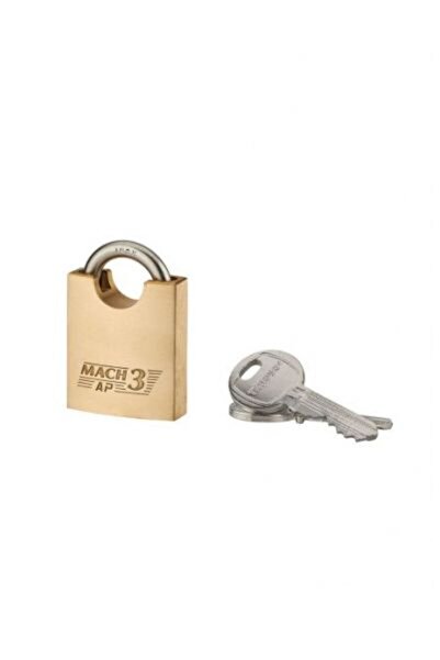 THIRARD Outdoor padlock Mach 3, 40 mm, 2 keys, polished brass