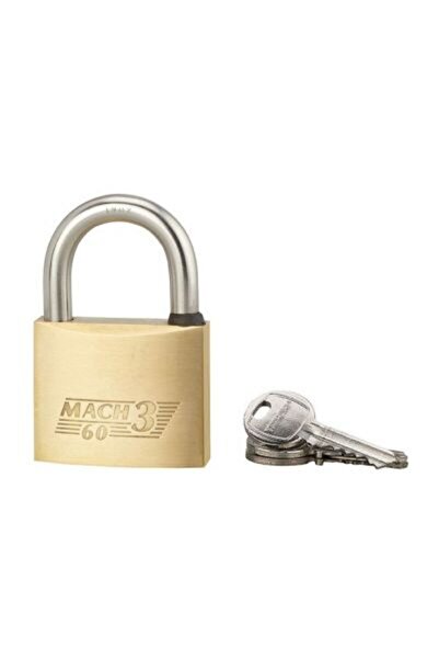 THIRARD Outdoor padlock Mach 3, 60 mm, 2 keys, polished brass