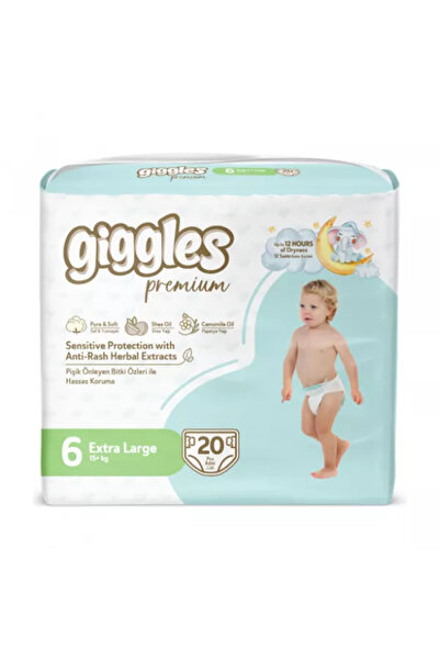 giggles Scutece copii cu benzi laterale de prindere, Premium, Extra Large, 15...