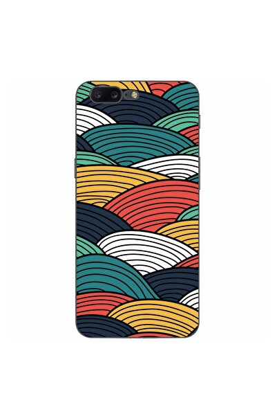 OEM Husa compatibila cu OnePlus 5 Silicon Gel Tpu Model Abstract Striped Peaks
