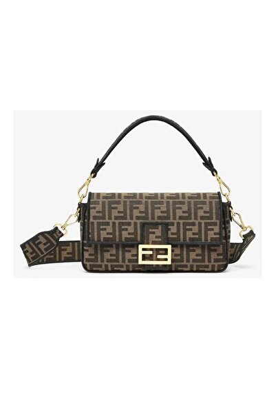 FA.accessories حقيبة كتف نسائية بنقشة كلاسيكية – بني /لايوجد استبدال ولا استرجاع