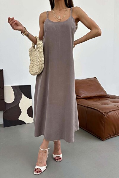 mylove Strappy Tencel Dress Mink