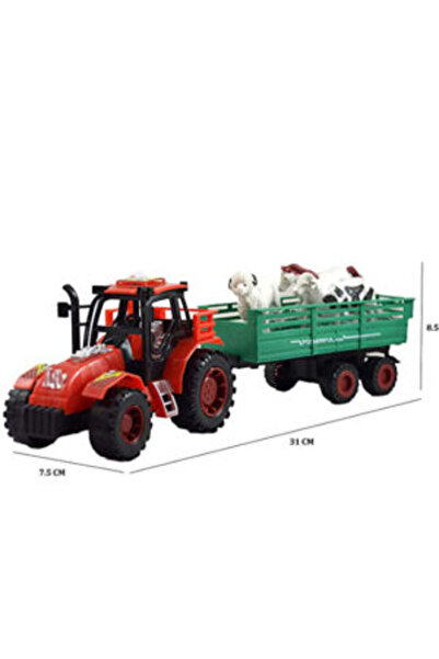CasaDesteapta.ro Jucarie Set Tractor de cu Remorcă și Animale