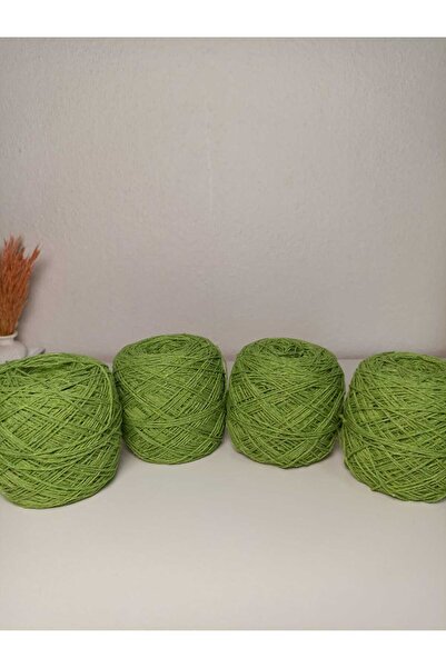 kartopya Fıstık Yeşil Renkli Koton Örgü İpi 400gr(4x100 Gr)